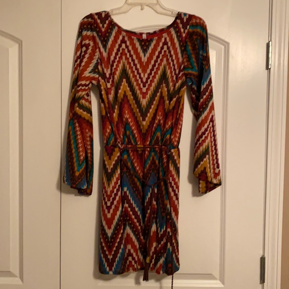 Boutique Dress with brown tassel detail